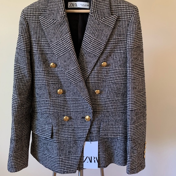 SOLD Zara Plaid Double Breasted Jacket - Picture 5 of 5